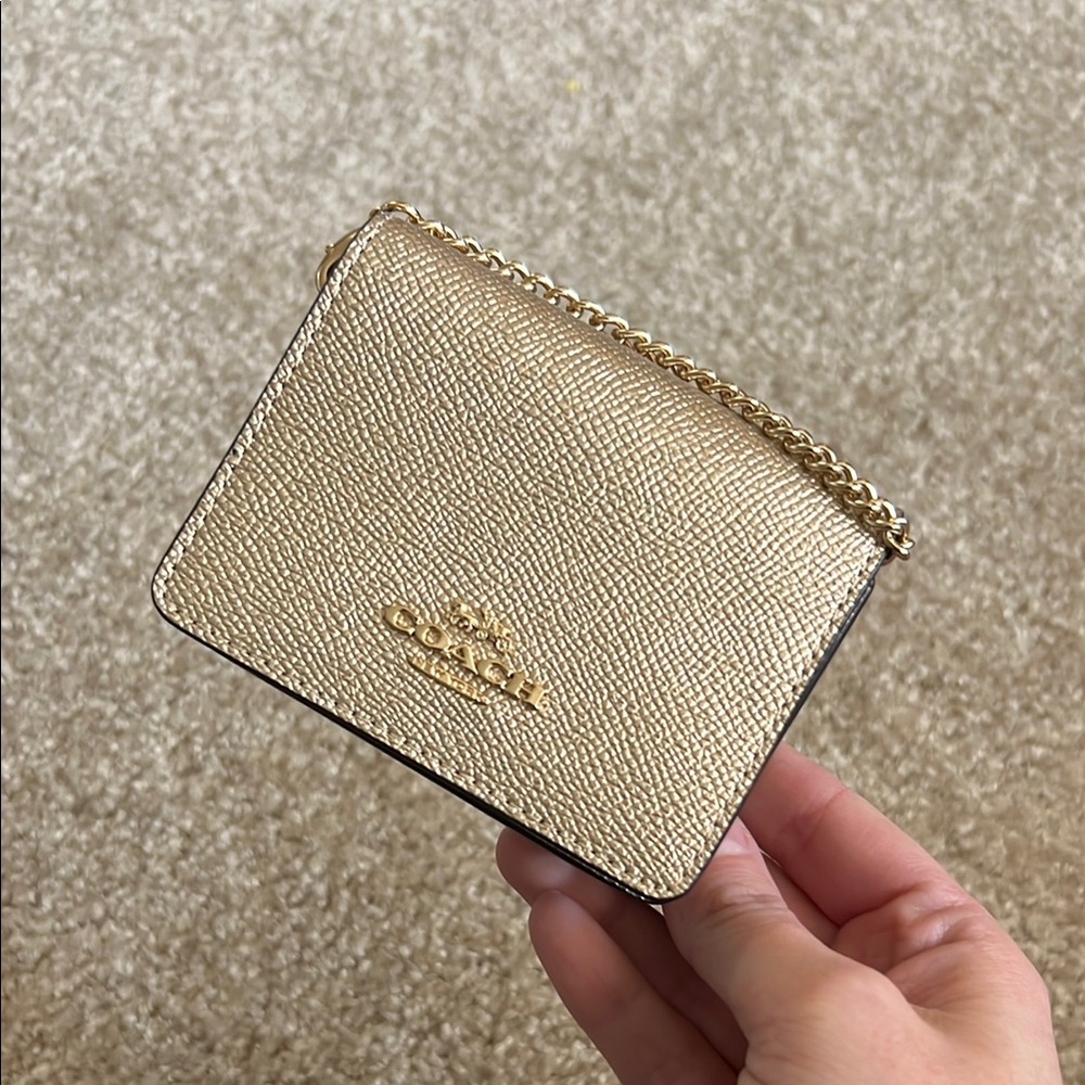 Coach Gold Women's Mini Crossbody Bag/Wallet